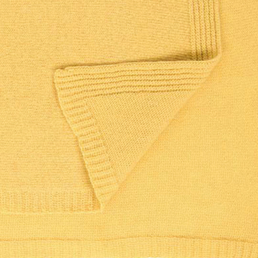 Ladies Lambswool Plain Knit Scarf in Brass