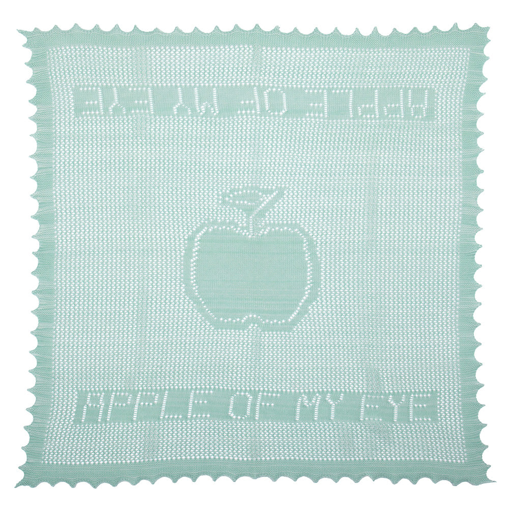 Apple of my Eye Baby Shawl in Soft Jade
