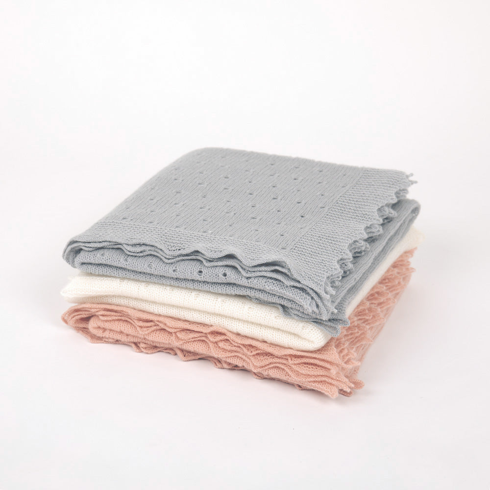 Cashmere Baby Shawl Polka Dot
