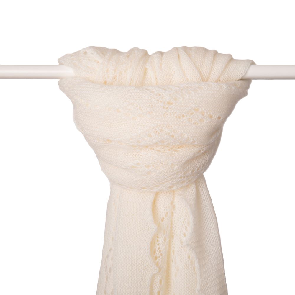 Jewel Cashmere Scarf in Winter White