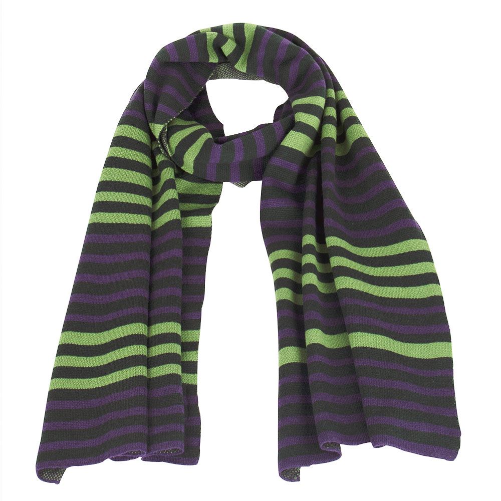 Cashmere & Wool Classic Striped Scarf in Green