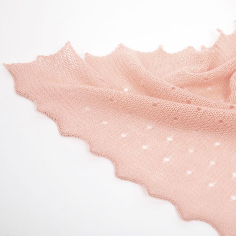 Cashmere Baby Shawl - Polka Dot in Faded Pink