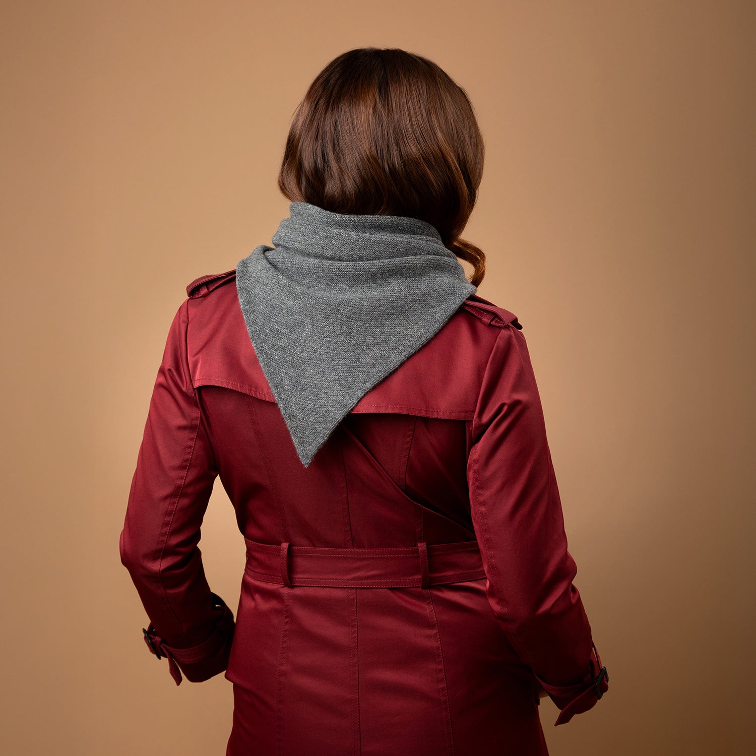 Triangular Lambswool Neckerchief - Grey