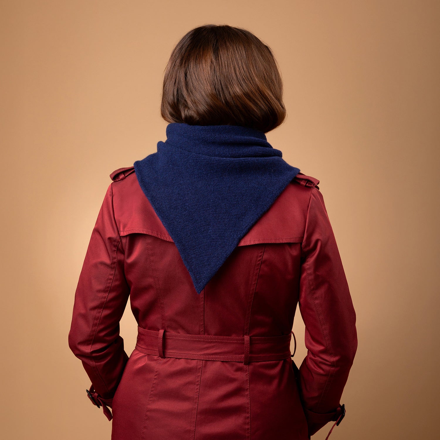 Triangular Lambswool Neckerchief - British Blue