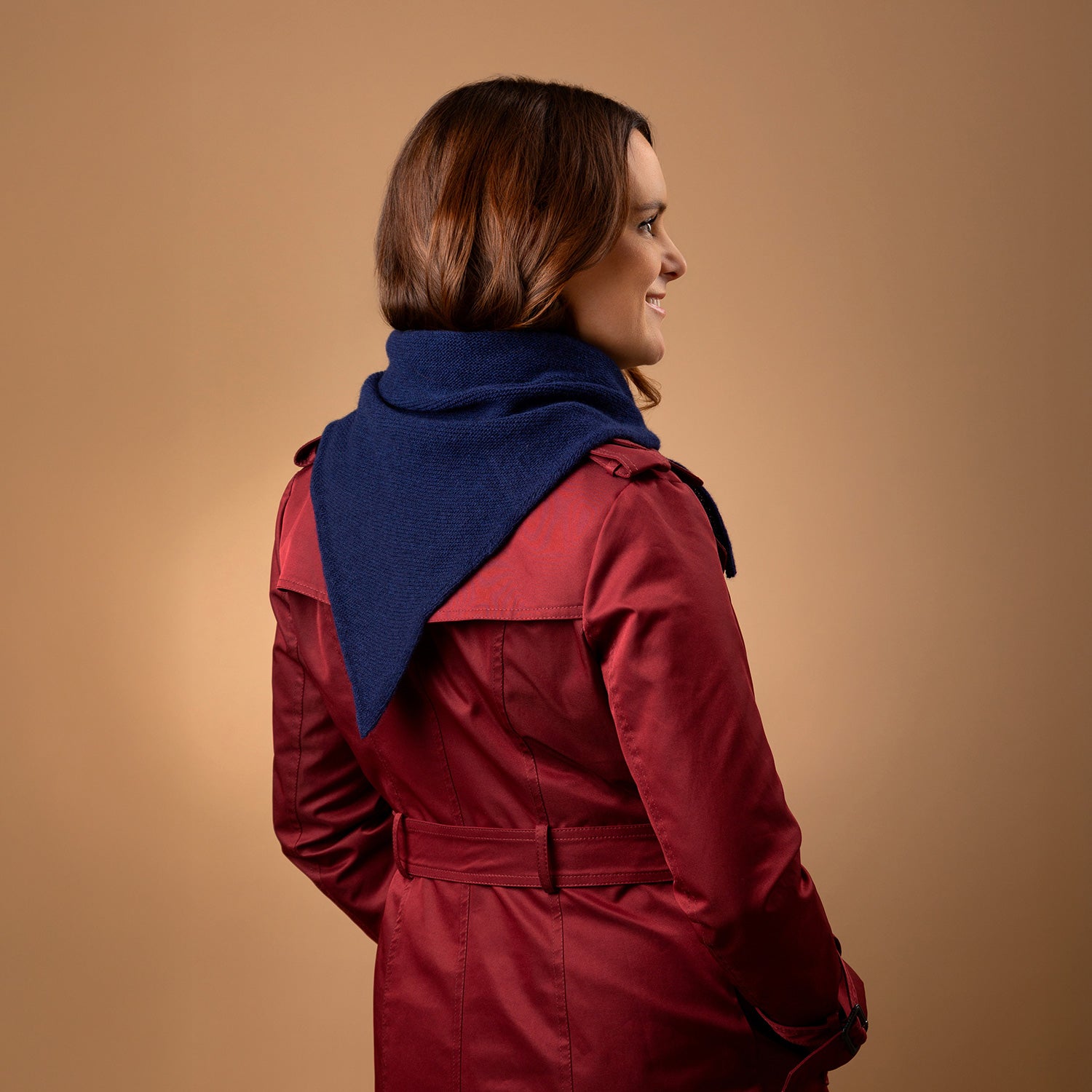 Triangular Lambswool Neckerchief - British Blue