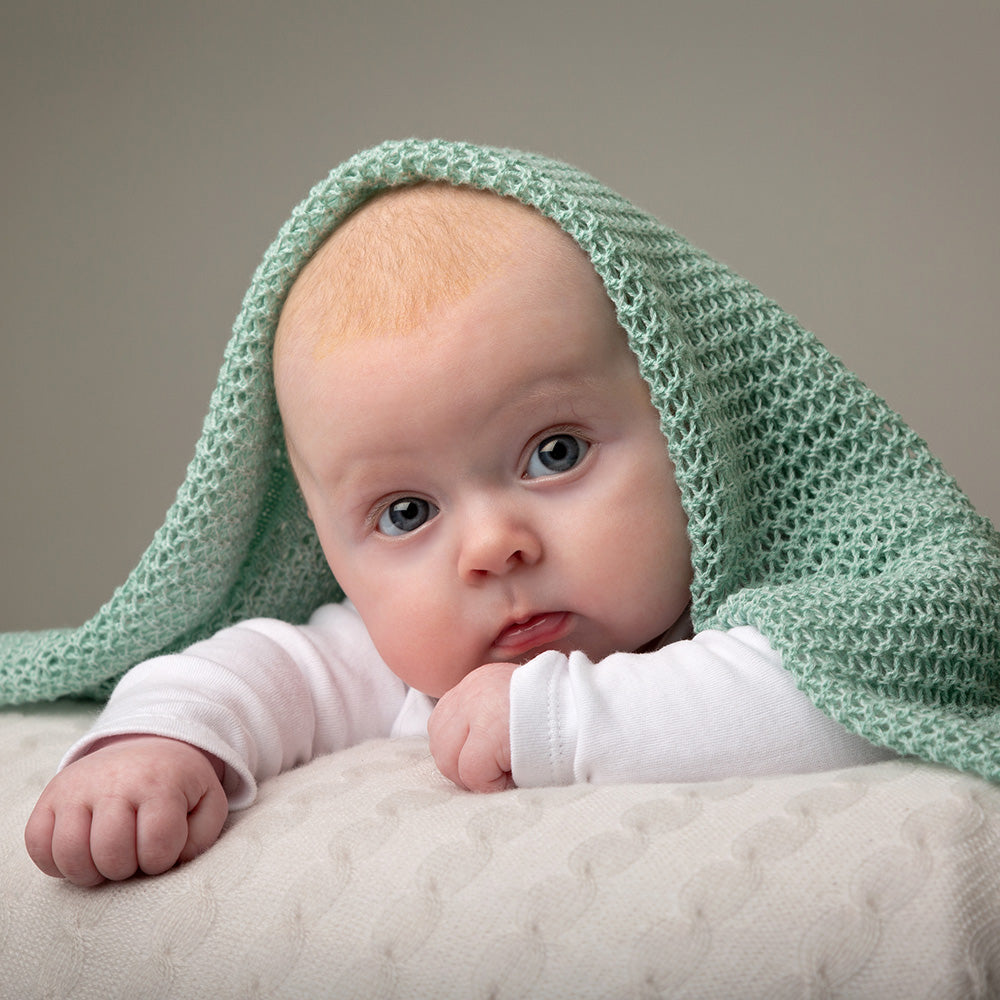 Apple Of My Eye Baby Shawl in Jade