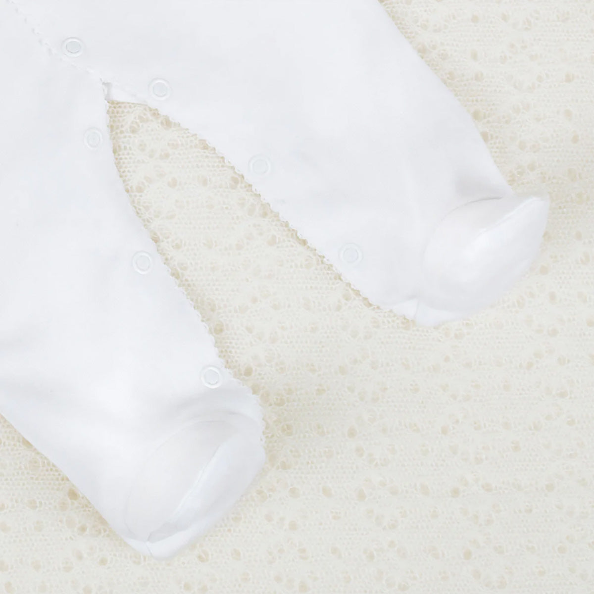 Baby Fawn Babygrow in White Detail