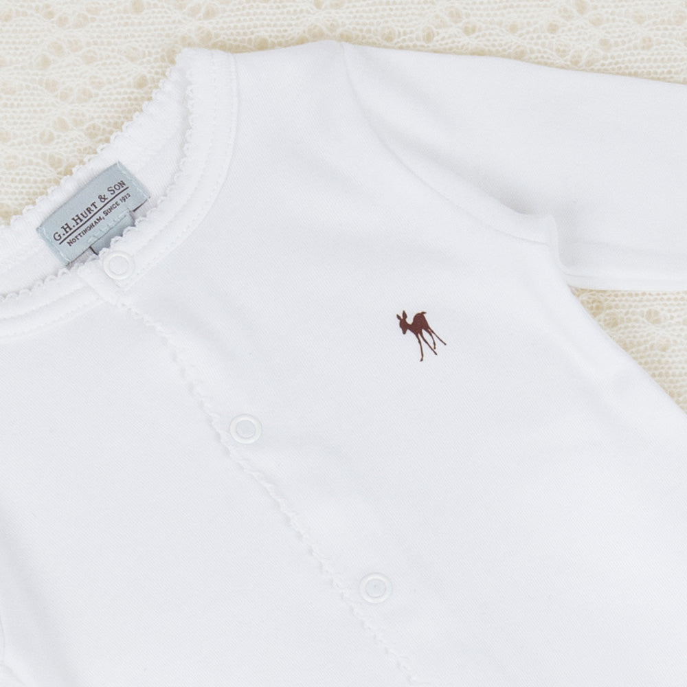 Baby Fawn Babygrow in White