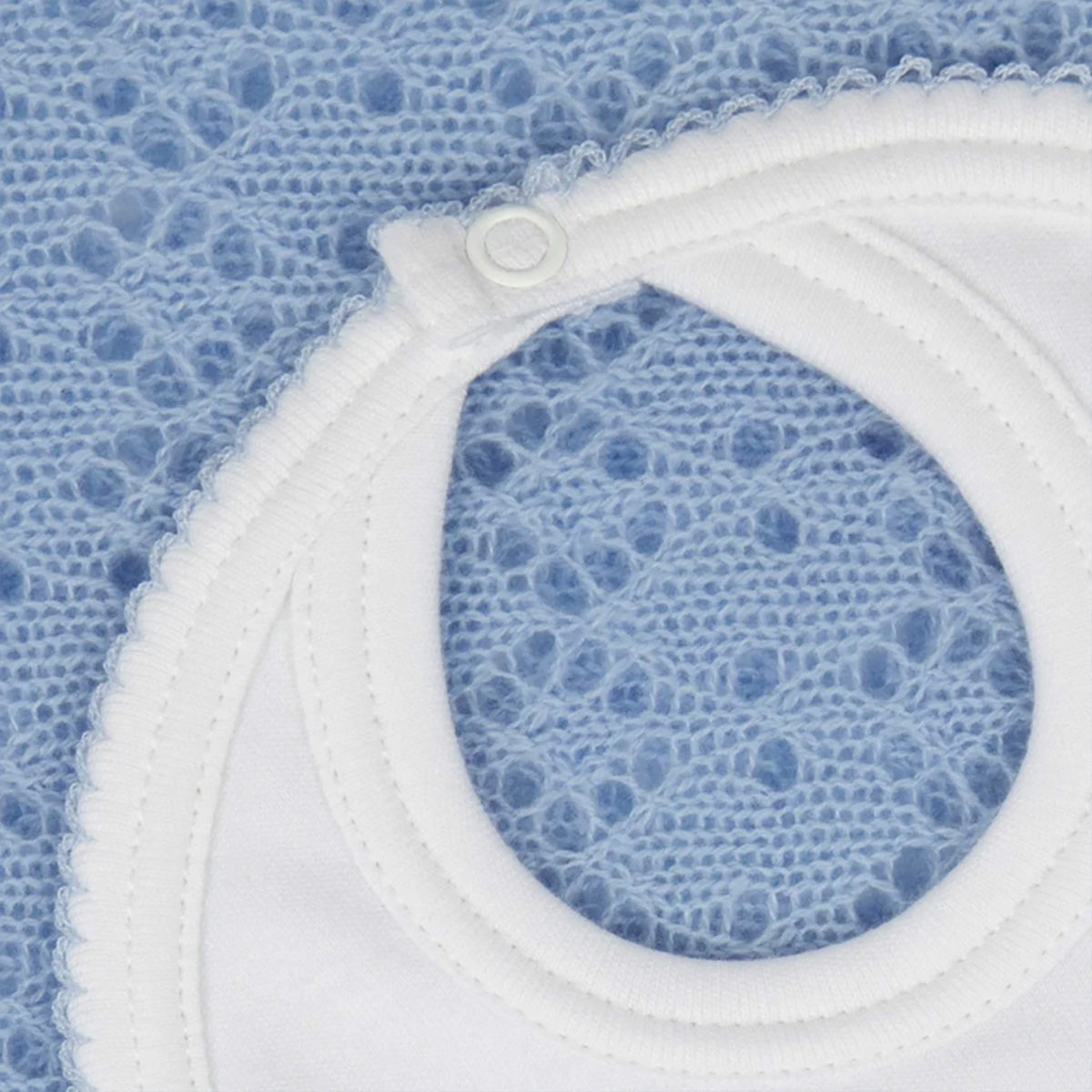 Baby Fawn Bib in Blue Detail