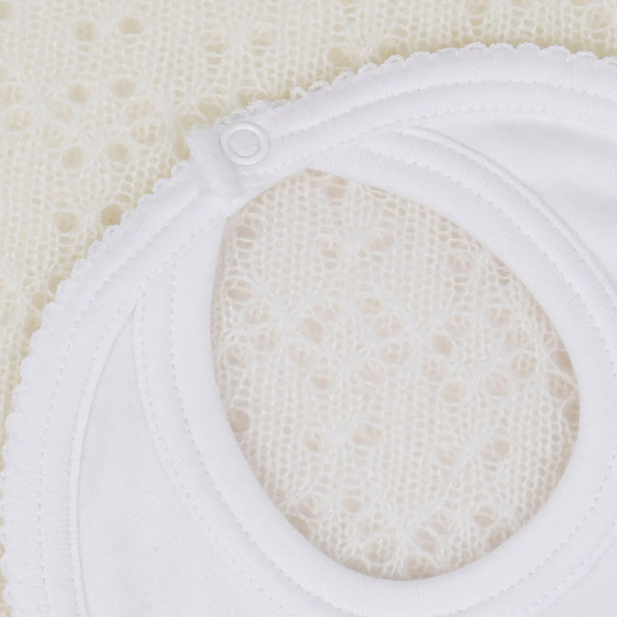 Baby Fawn Bib in White Detail