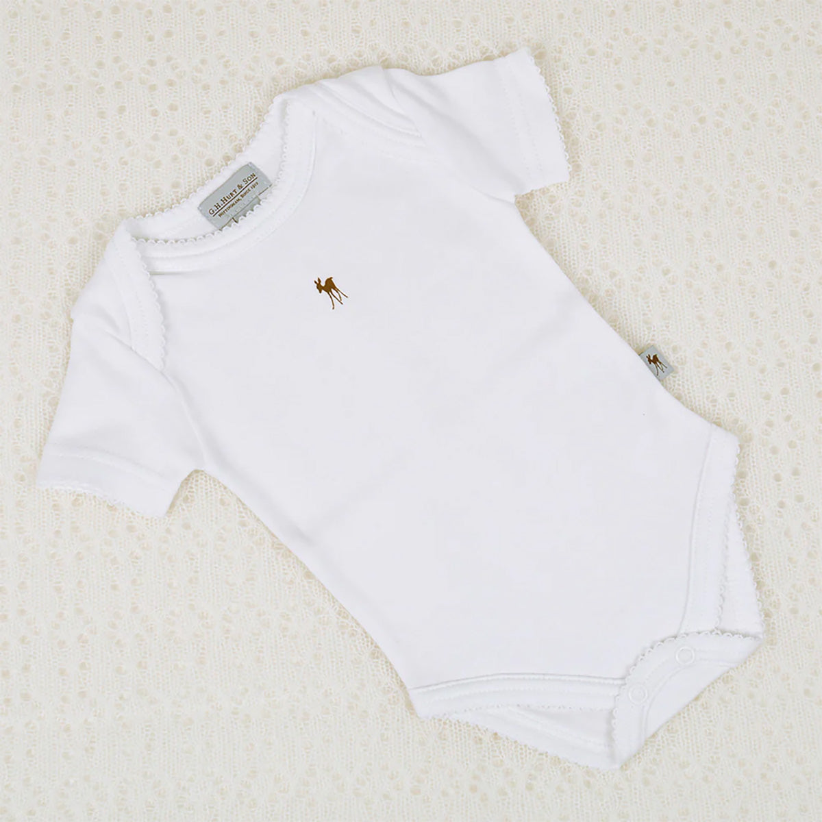Baby Fawn Bodysuit White