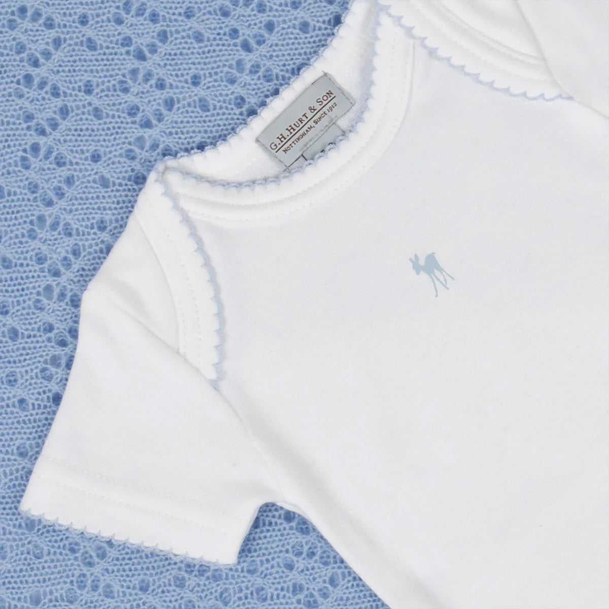 Baby Fawn Bodysuit Blue Detail
