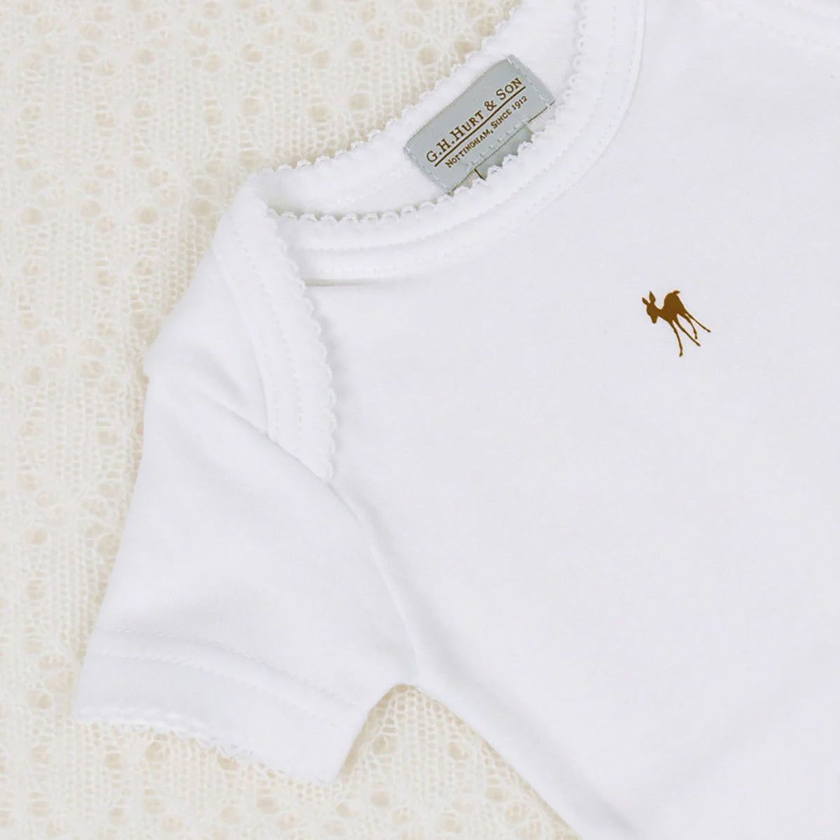 Baby Fawn Bodysuit White