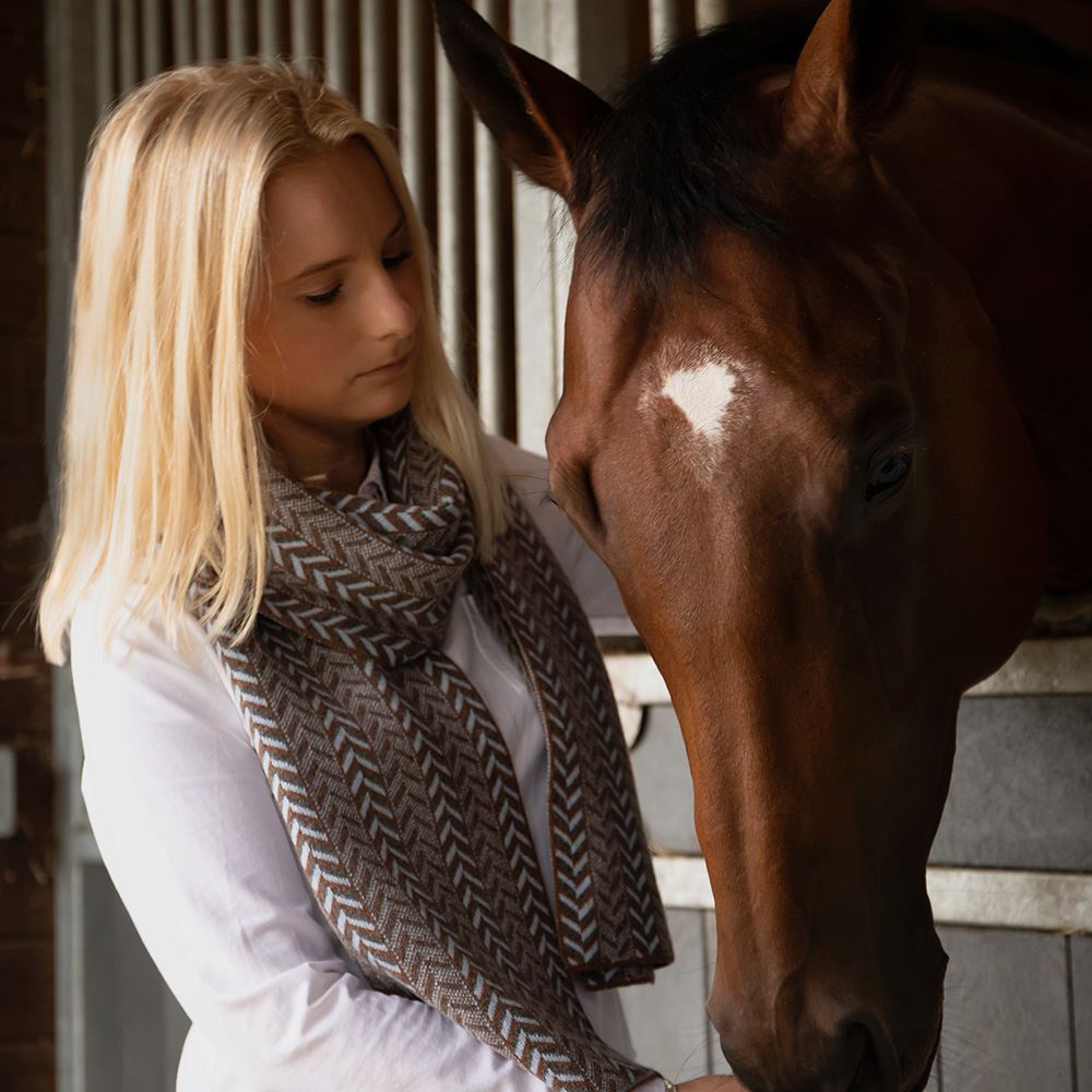 The Badminton Scarf in Hazelnut