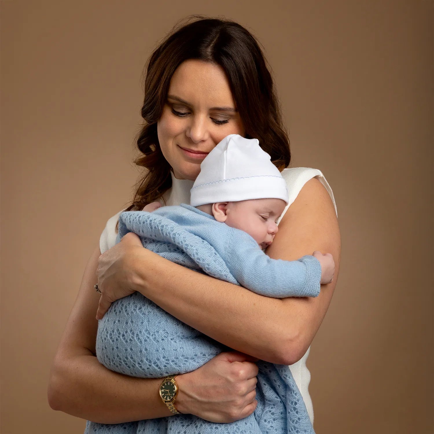 Cosy Cashmere Baby Shawl - Blue