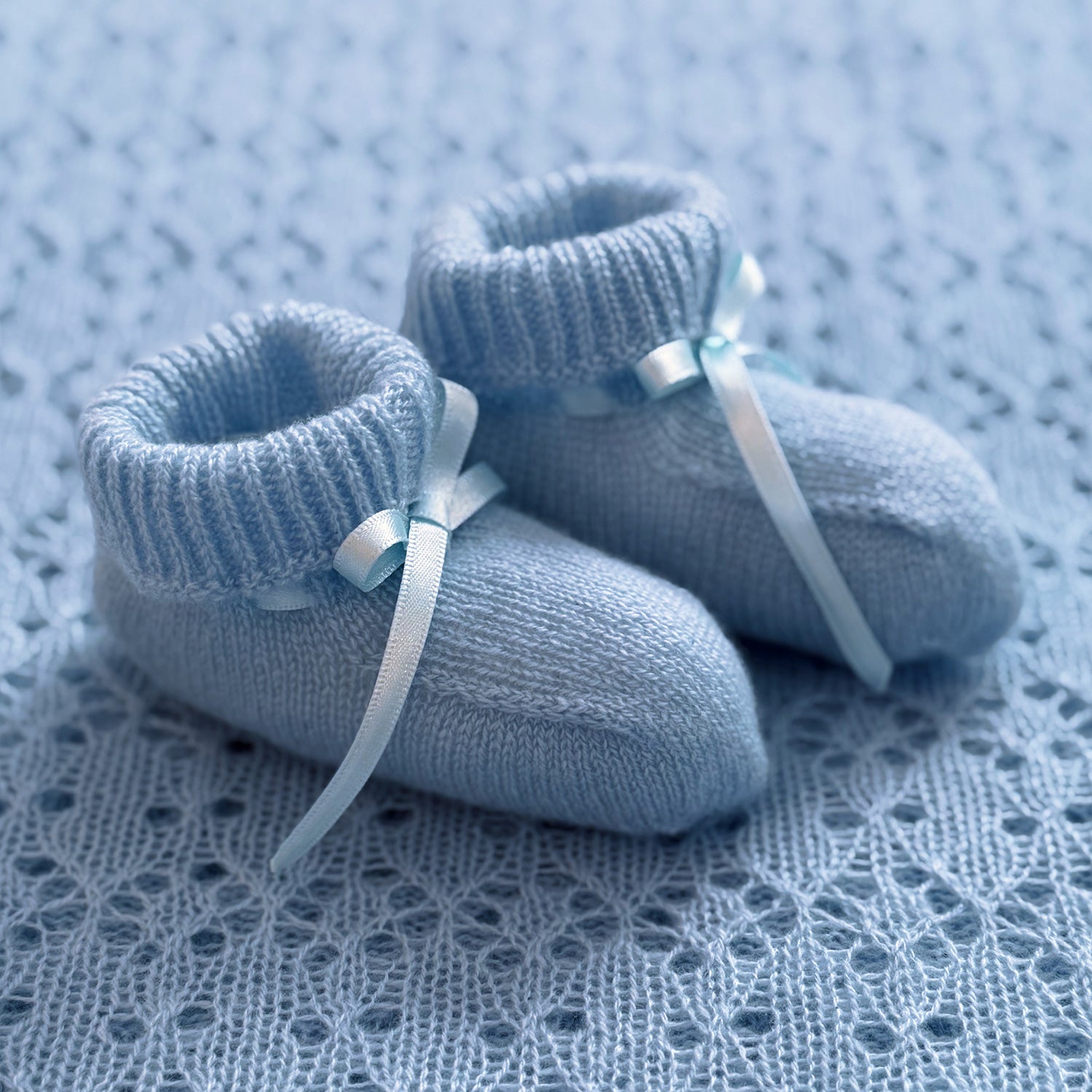 Cashmere Baby Booties - Blue
