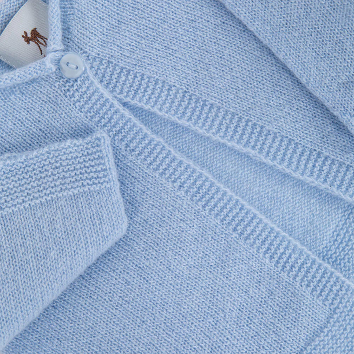 Cashmere Baby Cardigan in Blue Detail