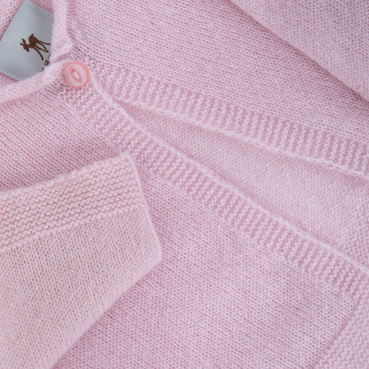 Cashmere Baby Cardigan Pink Detail