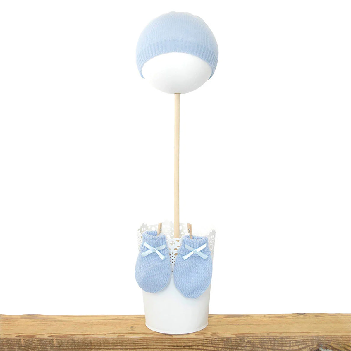 Cashmere Baby Hat and Mittens in Blue