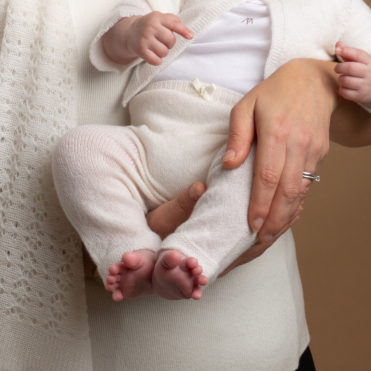 White Cashmere Baby Leggings