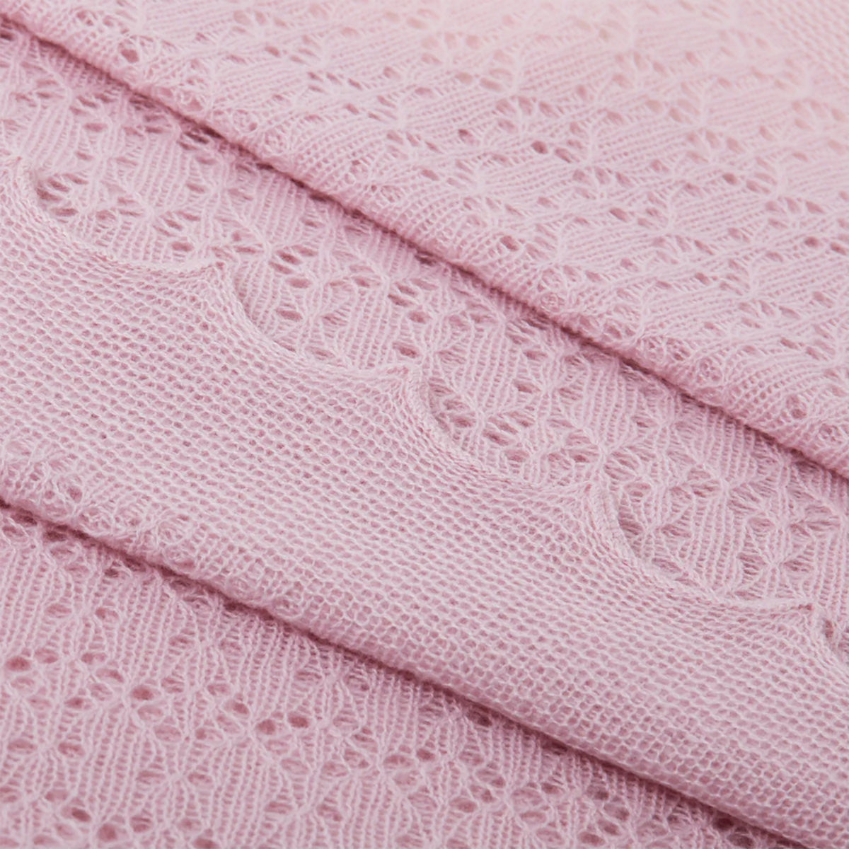 Cosy Cashmere Baby Shawl in Pink Detail