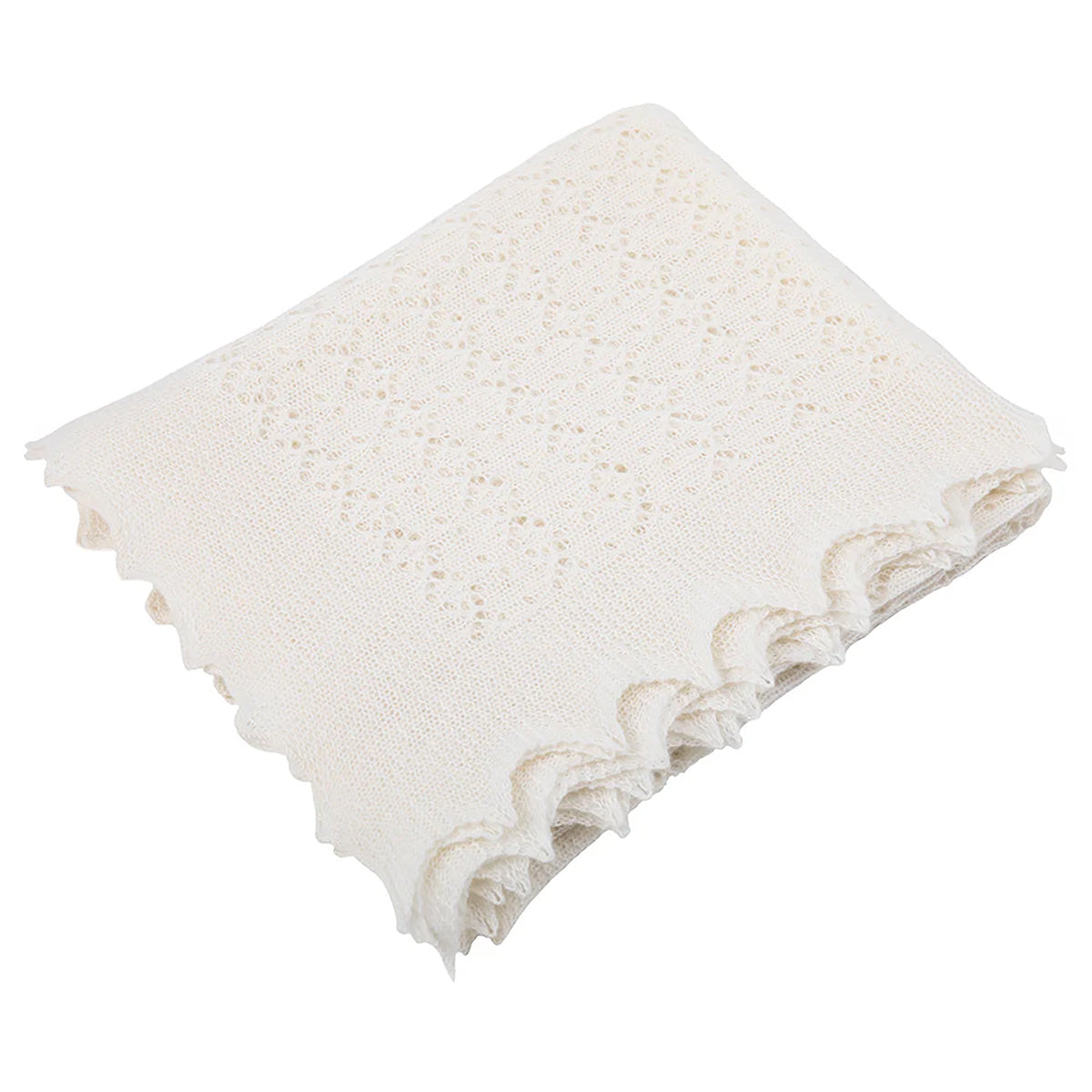 Cosy Cashmere Baby Shawl in White