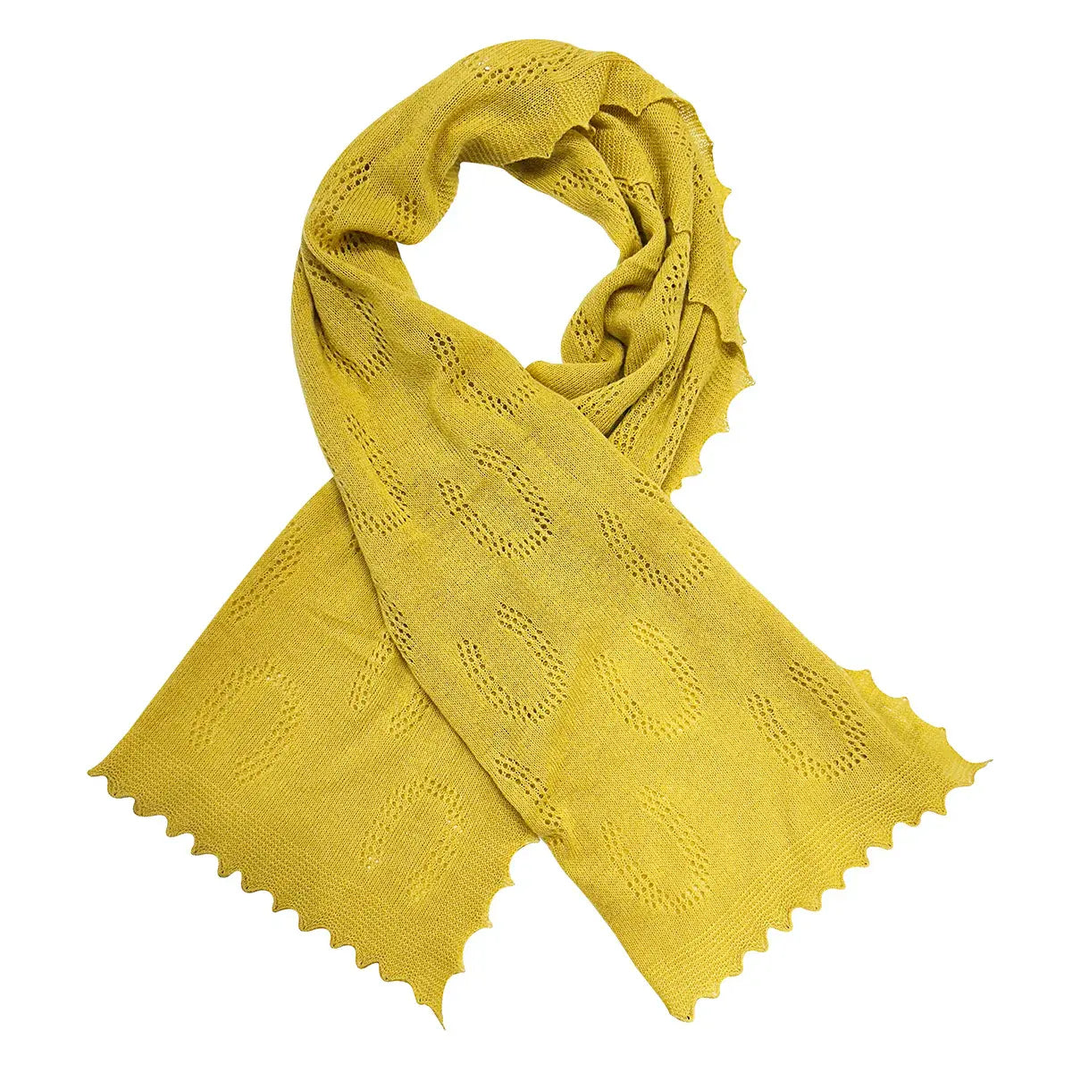 Horseshoe Lambswool Scarf in Brass