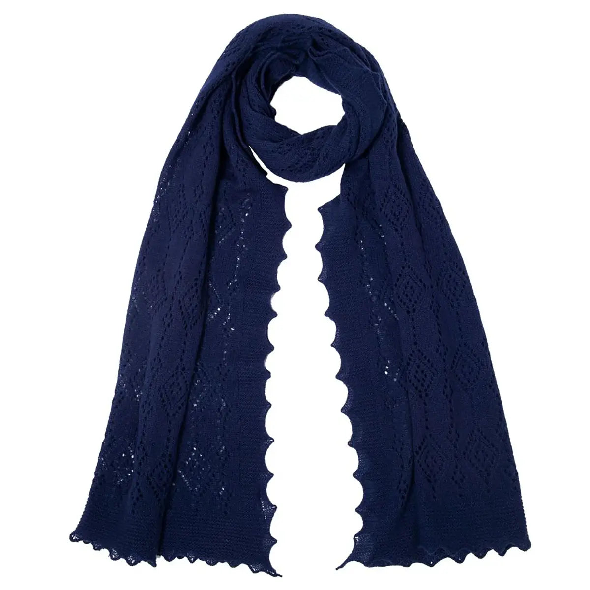 Jewel Cashmere Scarf in Navy
