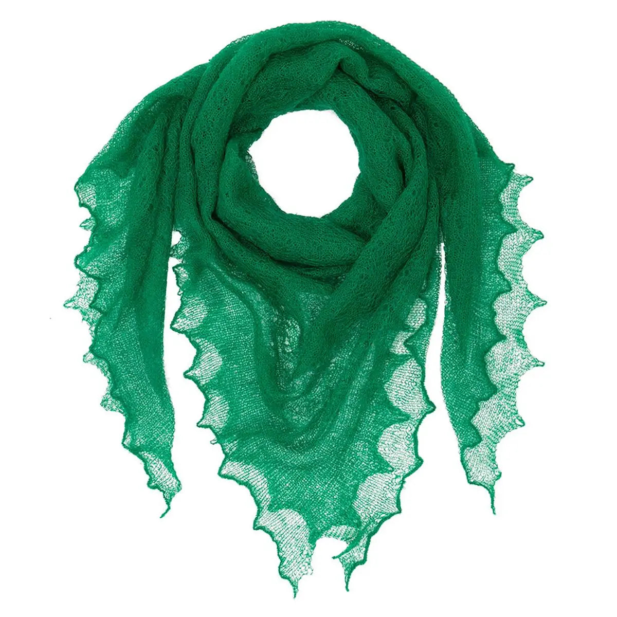 Kid Mohair Shawl in Emerald