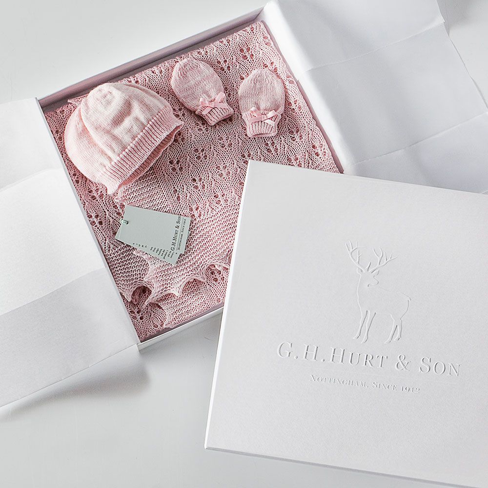 Kitten Paw Baby Gift Set in Pink