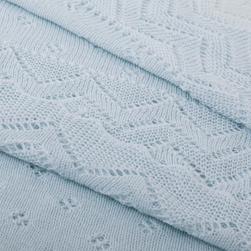 Lacy Receiving Shawl Blue