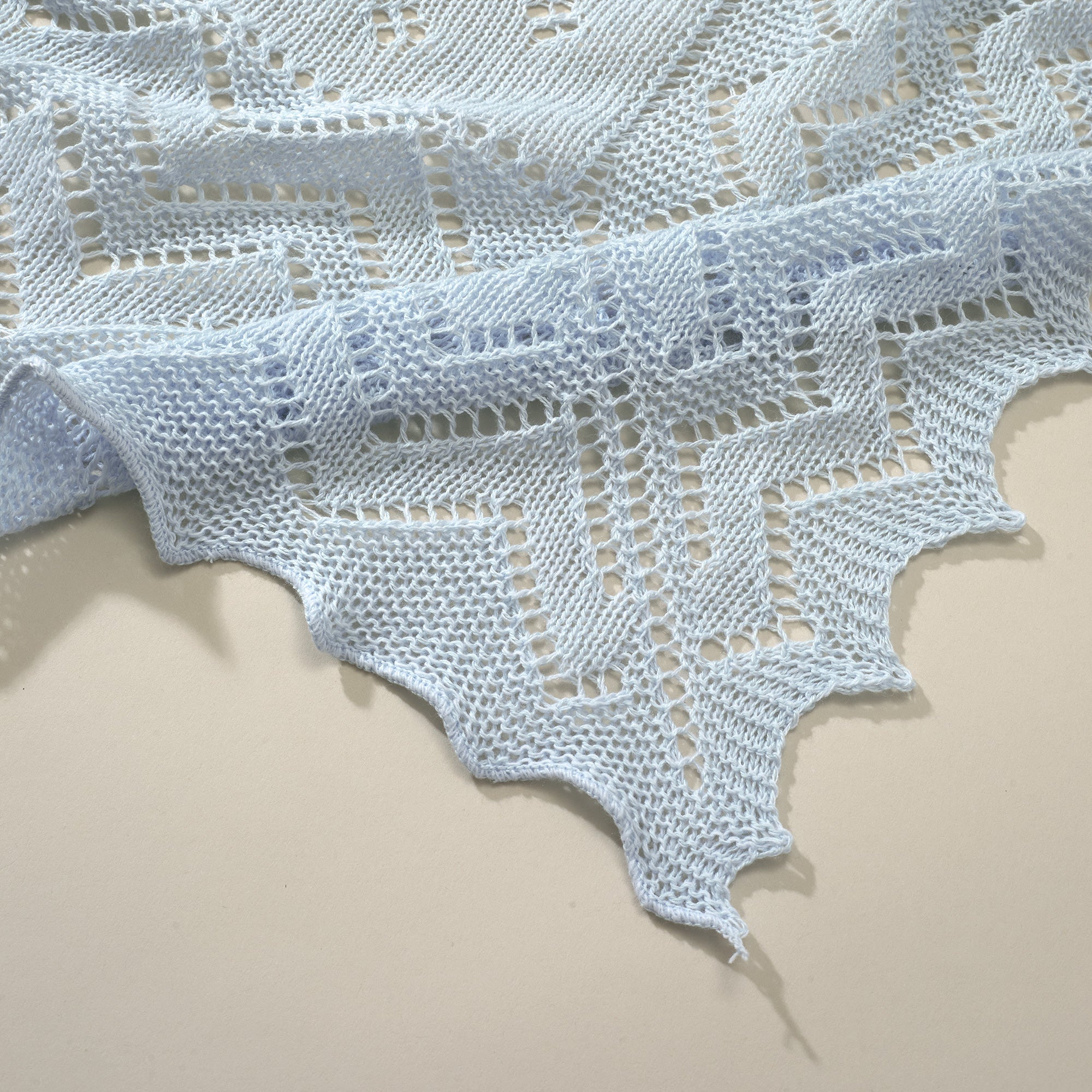 Lacy Receiving Shawl Blue