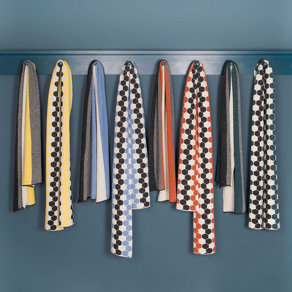 Block Stripe and Hexagon Scarves