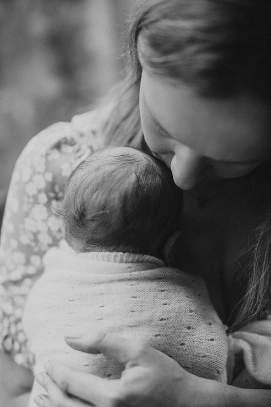 Newborn Baby Wrapped in a Shawl