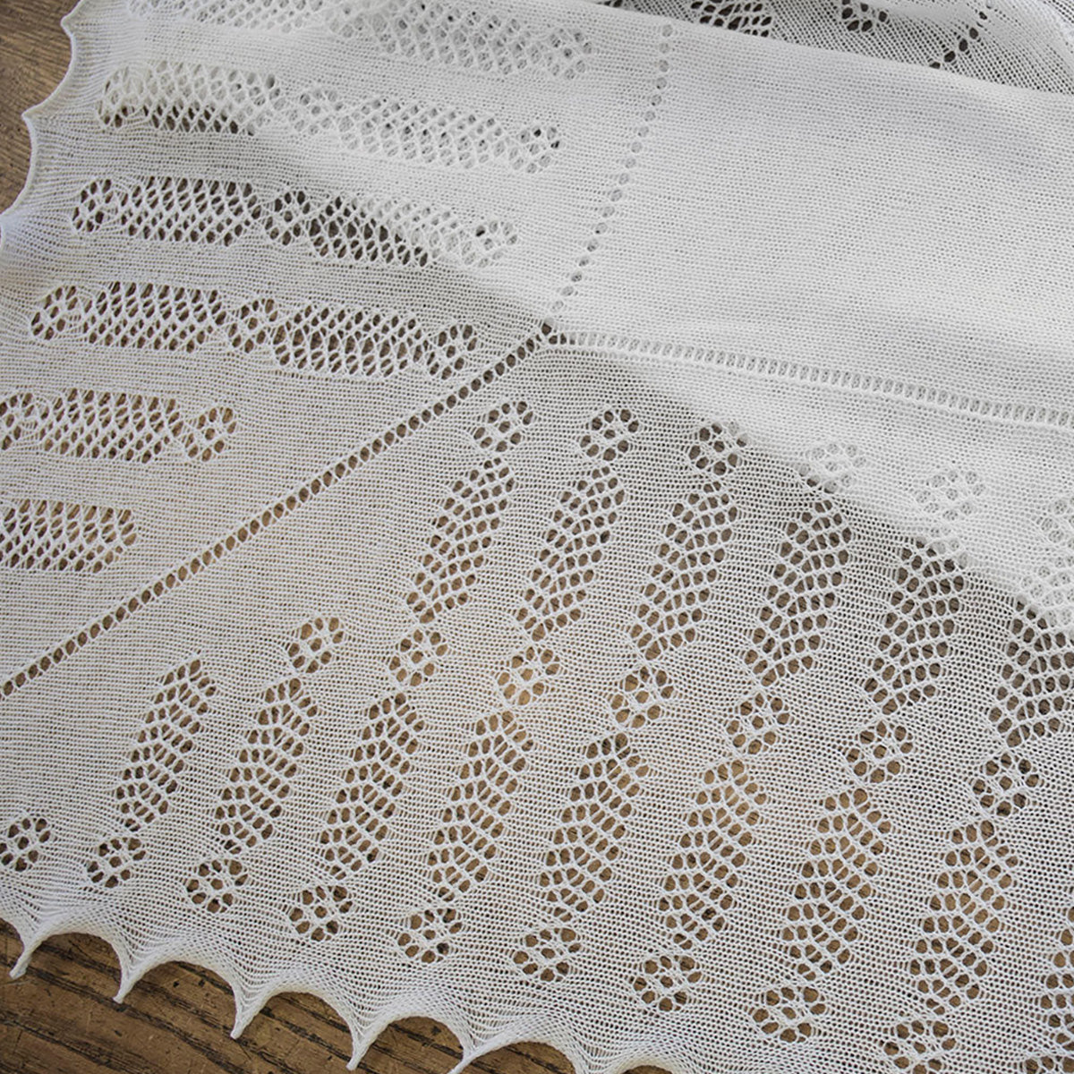 Nottingham Lace Knitted Baby Shawl