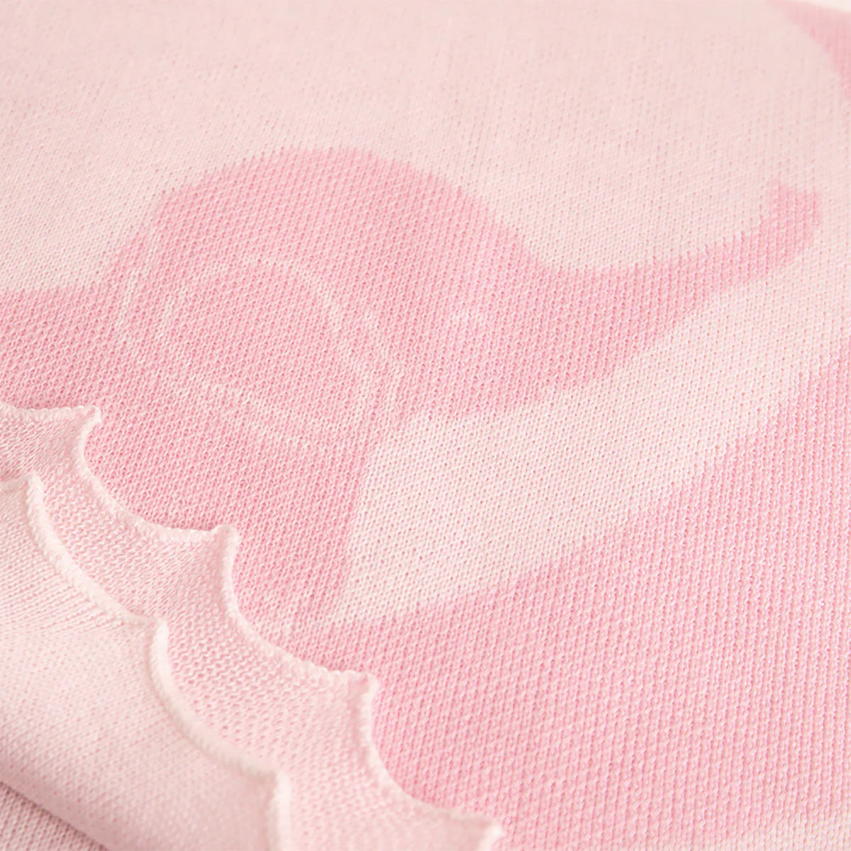 Personalised Baby Elephant Shawl in Pink Detail