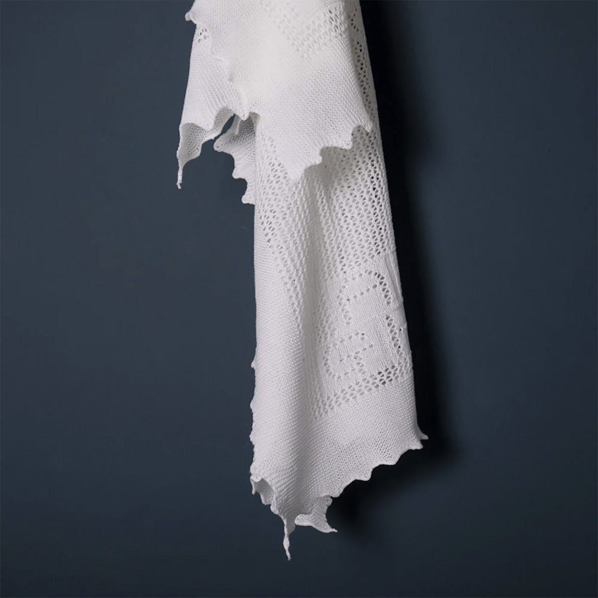 Teddy Alphabet Baby Shawl in White