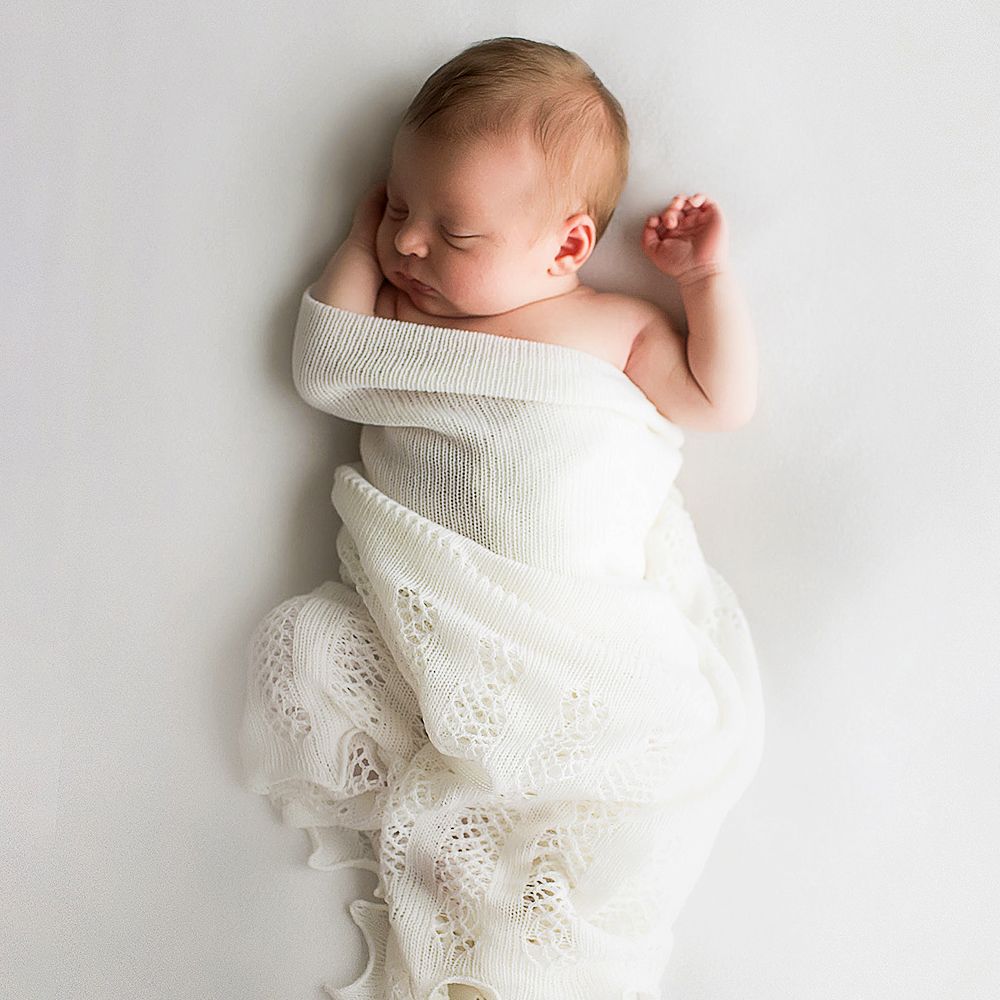 Nottingham Lace Knitted Baby Shawl