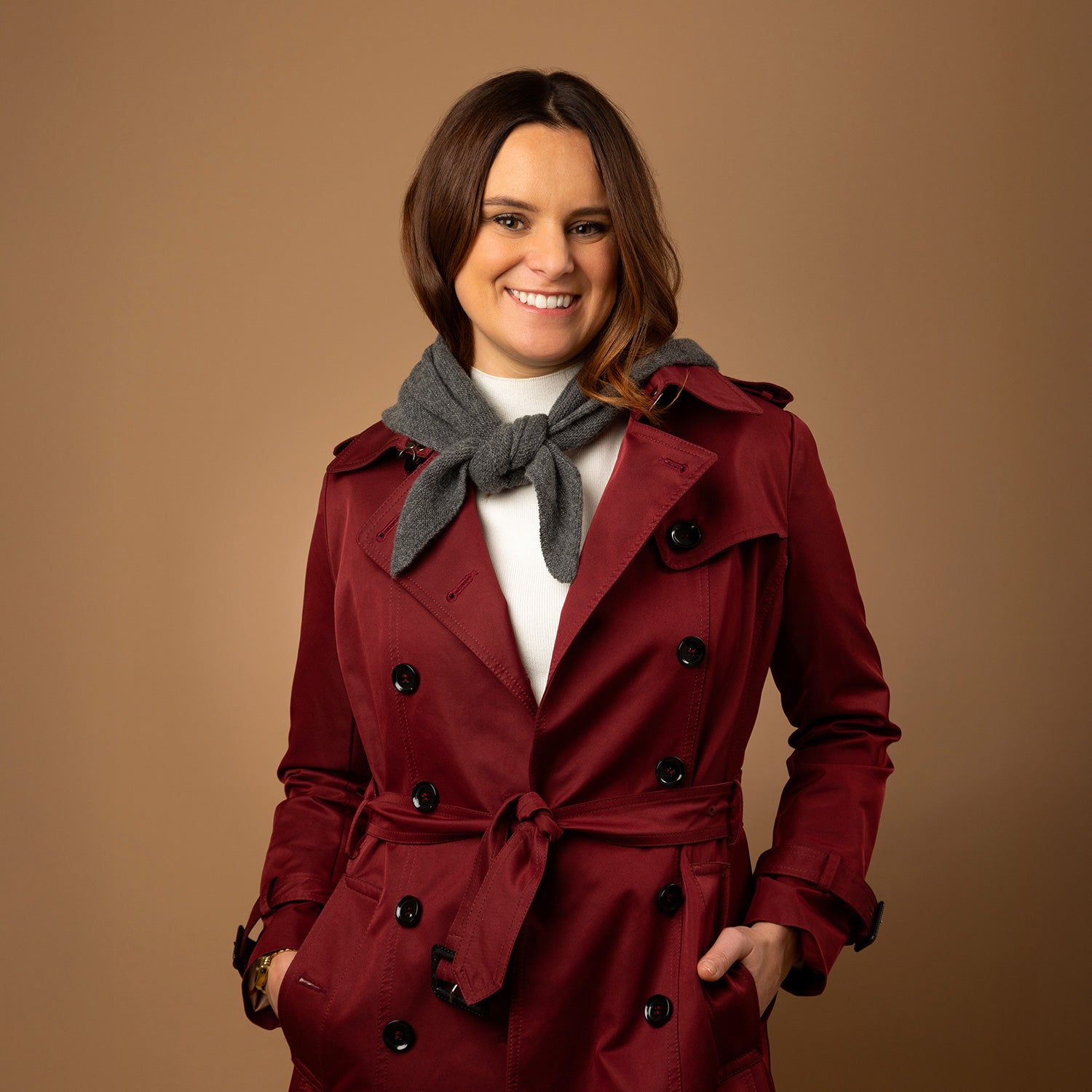 Triangular Lambswool Neckerchief - Grey