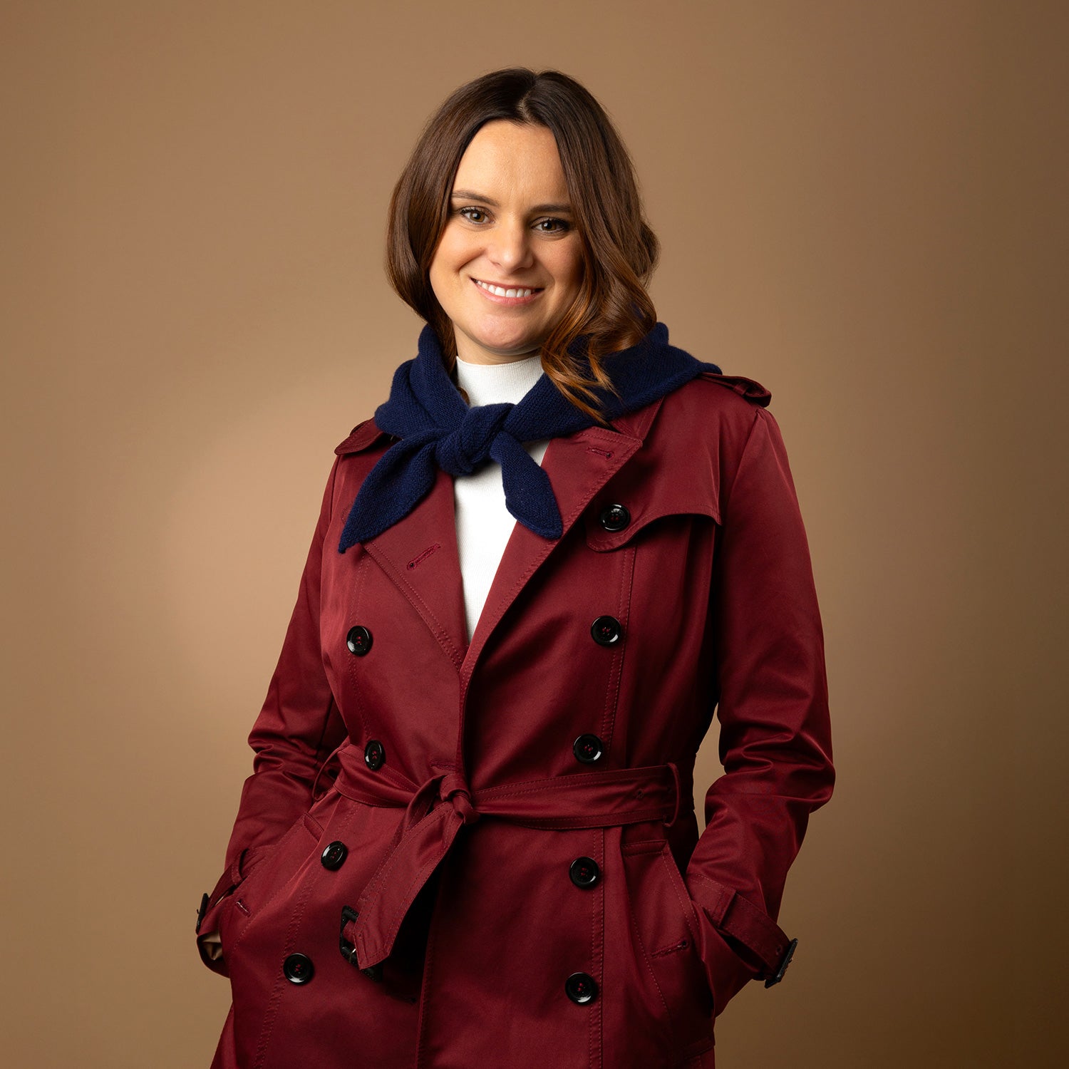 Triangular Lambswool Neckerchief - British Blue