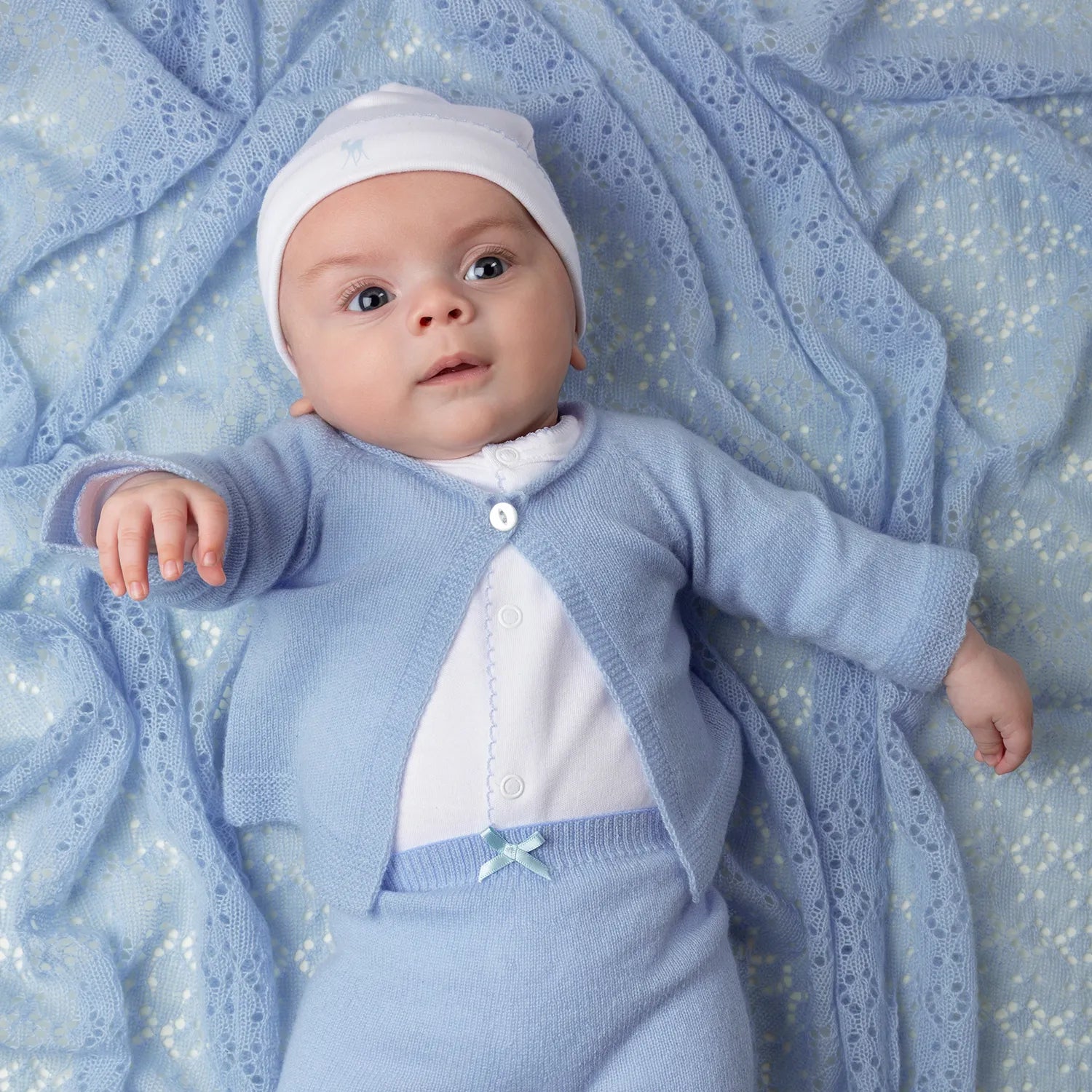 Cashmere Baby Cardigan - Blue