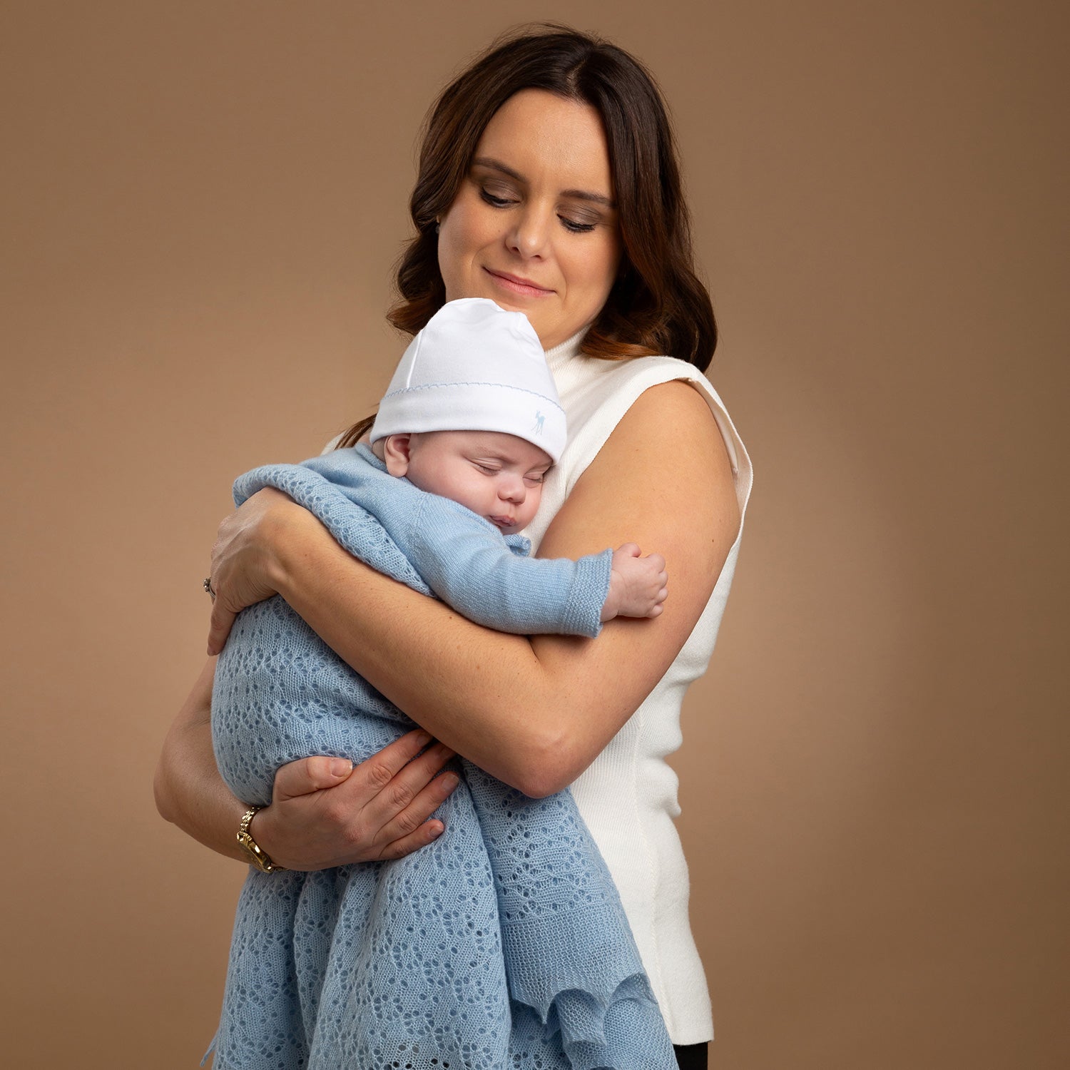 Blue Cosy Cashmere Baby Shawl
