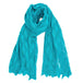 Cotton Lace Knit Scarf in Sea Green