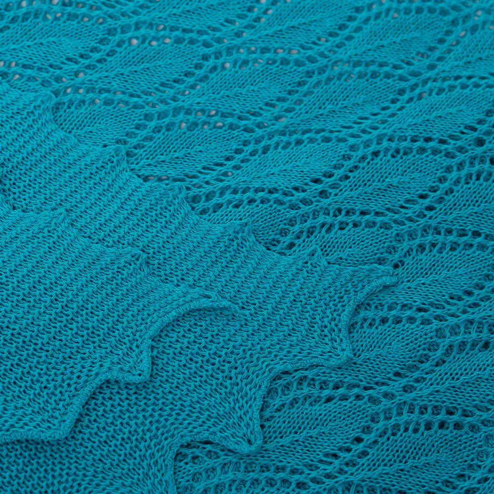 Cotton Lace Knit Scarf Detail