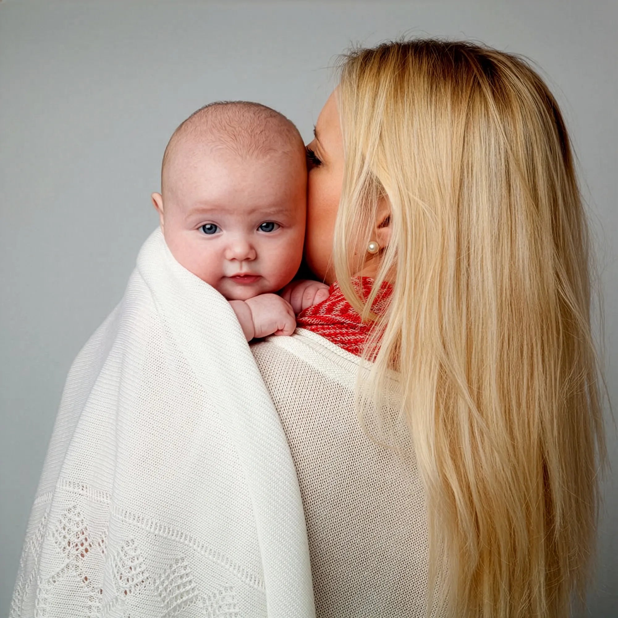 Elegant Soft Wool Baby Shawl