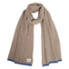 Lambswool Fine Stripe Scarf in Taupe