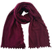 Horseshoe Lambswool Scarf in Claret