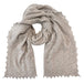 Horseshoe Lambswool Scarf in Edelweiss