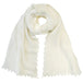 Horseshoe Lambswool Scarf in Winter White