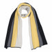 Ladies Lambswool Block Stripe Scarf in Brass